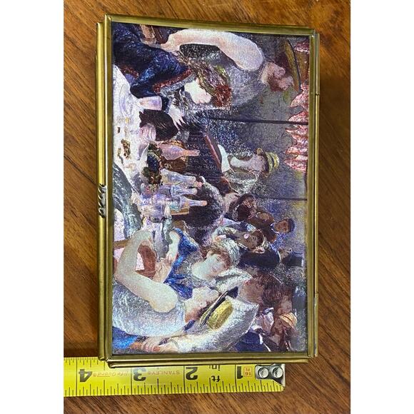 Vintage Enesco Glass Music Box " That's What Friends Are For" Sankyo Japan Works - Picture 11 of 12